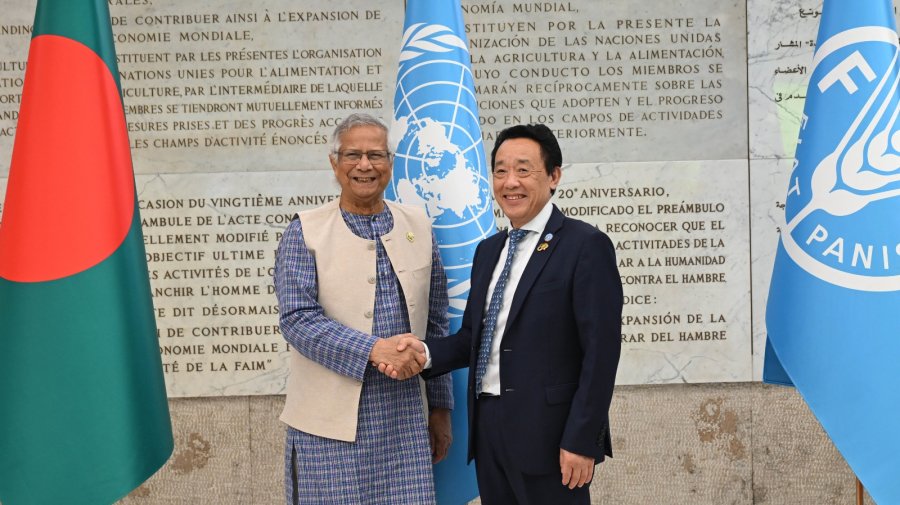 প্রধান উপদেষ্টাকে এফএও সদর দফতরে উষ্ণ অভ্যর্থনা 