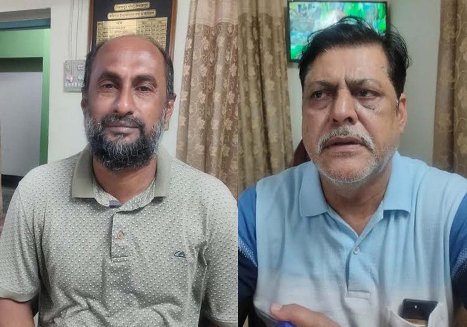 দিনাজপুরে বরিশালের দুই আওয়ামী লীগ নেতা গ্রেফতার