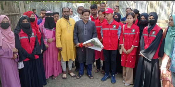 বাঘাইছড়িতে রেড ক্রিসেন্ট চেয়ারম্যানকে সংবর্ধনা