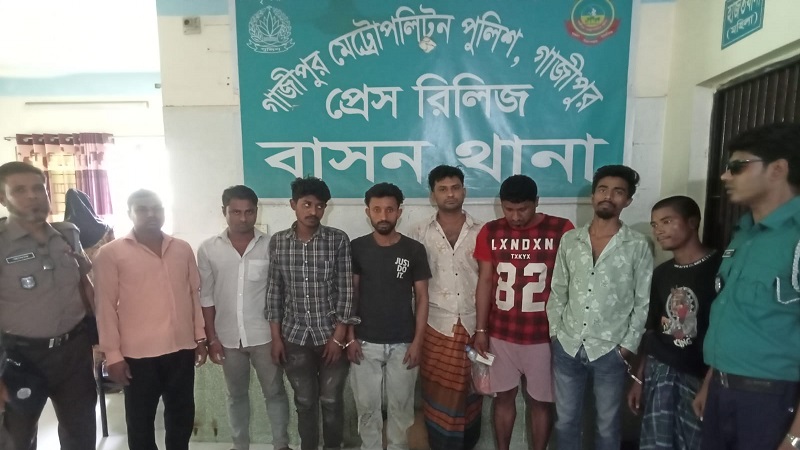 জিএমপির অভিযানে বাসনে ৯ আসামি গ্রেপ্তার